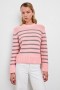 Women Alise Sweater Pink Heather Stripe | Rails Sweaters