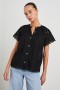 Women Cerise Shirt Black | Rails Tops