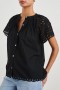 Women Cerise Shirt Black | Rails Tops