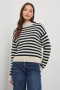 Women Corrine Sweater Oat Navy Stripes | Rails Sweaters