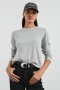 Women Cotton Cashmere Long Sleeve T-shirt Heather Grey | Rails Tops