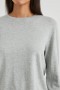 Women Cotton Cashmere Long Sleeve T-shirt Heather Grey | Rails Tops
