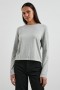 Women Cotton Cashmere Long Sleeve T-shirt Heather Grey | Rails Tops