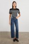 Women Cotton Cashmere T-shirt Parisian Stripe | Rails Tops