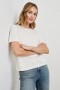 Women Cotton Cashmere T-shirt White | Rails Tops