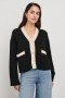 Women Geneva Cardigan Black Ivory | Rails Sweaters