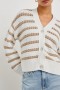 Women Geneva Cardigan Ivory Oat Stripe | Rails Sweaters