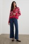 Women Geneva Cardigan Pink Stripe | Rails Sweaters