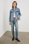 Women Grove Boyfriend Trucker Jacket Embossed Indigo | Rails Jackets & Coats