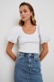 Women Hallie Top White | Rails Tops