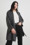 Women Hugo Coat Charcoal Check | Rails Jackets & Coats