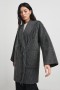 Women Hugo Coat Charcoal Check | Rails Jackets & Coats