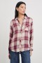 Women Hunter Shirt Faded Plum Ivory | Rails Tops