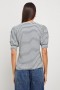 Women Jewel Top Ivory Navy Micro Stripe | Rails Tops