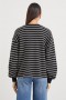 Women Joan Sweatshirt Black Ivory Stripe | Rails Sweaters
