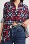 Women Kendra Shirt Navy Red White | Rails Tops