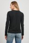Women Long Sleeve Crew Neck T-shirt Black | Rails Tops