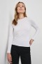 Women Long Sleeve Crew Neck T-shirt White | Rails Tops