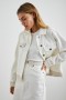 Women Mulholland Jacket Ecru Patchwork | Rails Jackets & Coats