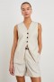 Women Mylah Vest Birch Pinstripe | Rails Tops