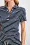 Women Naveli Court Polo Navy Ivory Stripe | Rails Tops