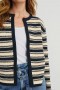 Women Nelly Cardigan Navy Oat Stripe | Rails Sweaters