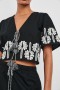 Women Pari Top Black Ivory Palm Trees | Rails Tops