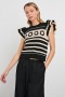 Women Penelope Top Black Ivory Stripe | Rails Sweaters