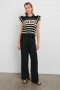 Women Penelope Top Black Ivory Stripe | Rails Sweaters