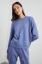 Women Ramona Sweatshirt Pink Periwinkle Hearts Embroidery | Rails Sleepwear & Lounge