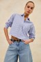 Women Ramy Shirt Mariner White Stripe | Rails Tops