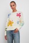 Women Zoey Sweater Ivory Hibiscus | Rails Sweaters