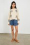 Women Zoey Sweater Ivory Navy Stitched Daisies | Rails Sweaters