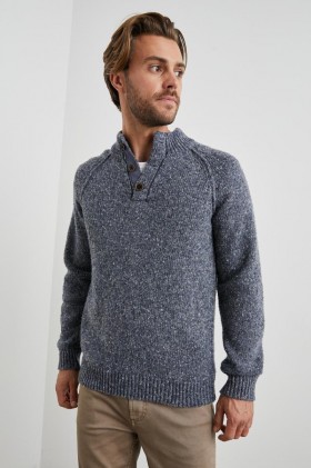 Men Harding Sweater Blue Nep | Rails Sweaters