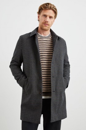 Men Hockney Overcoat Grey Check Plaid | Rails Jackets & Coats