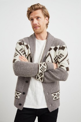 Men Kallio Cardigan Maple Oat | Rails Sweaters