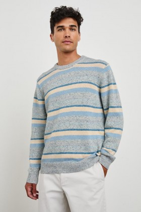 Men Olsen Sweater Blue Stripe | Rails Sweaters