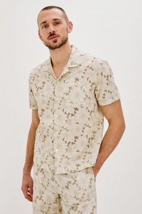 Men Tyler Shirt Khaki White Sunflower | Rails Shirts