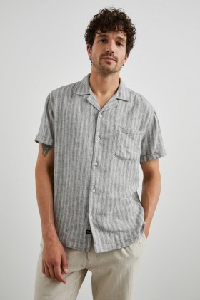 Men Waimea Shirt Quino Navy Stripe | Rails Shirts