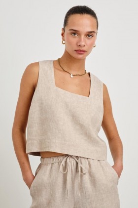 Women Akira Top Heathered Flax | Rails Tops