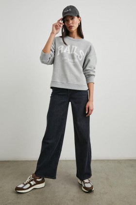 Women Anniversary Sweatshirt Heather Grey | Rails Sweaters