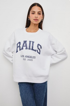 Women Anniversary Sweatshirt Ivory Navy | Rails Sweaters
