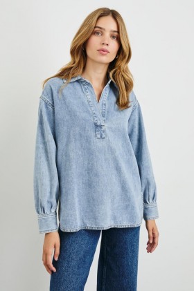 Women Bennett Top Faded Indigo | Rails Tops