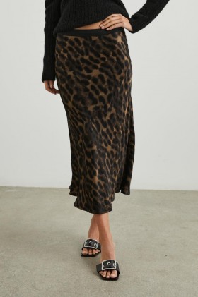 Women Berlin Skirt Umber Leopard | Rails Skirts