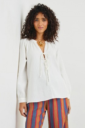 Women Brielle Top White | Rails Tops