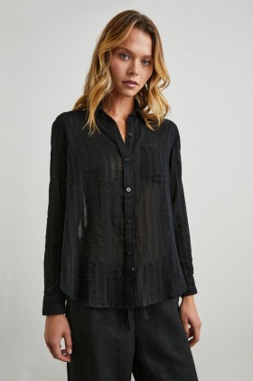Women Charli Shirt Black Shadow Stripe | Rails Tops