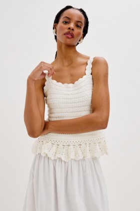 Women Estefania Top White | Rails Tops