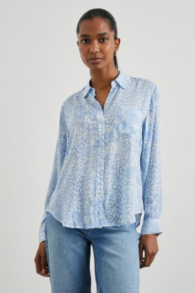 Women Josephine Shirt Aqua Mixed Animals | Rails Tops