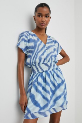 Women Karla Dress Blue Watercolor Stripes | Rails Dresses & Rompers