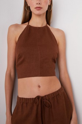 Women Kyra Top Cacao | Rails Tops
